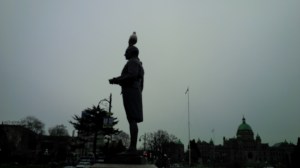 Seagulls have no respect for historical figures.